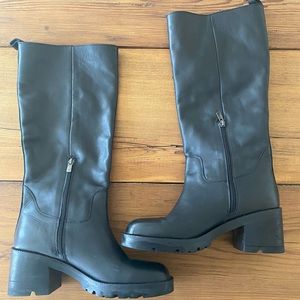 Steve Madden Tall Boots from Nordstrom. Leather. Black. Size 10. Almost new.